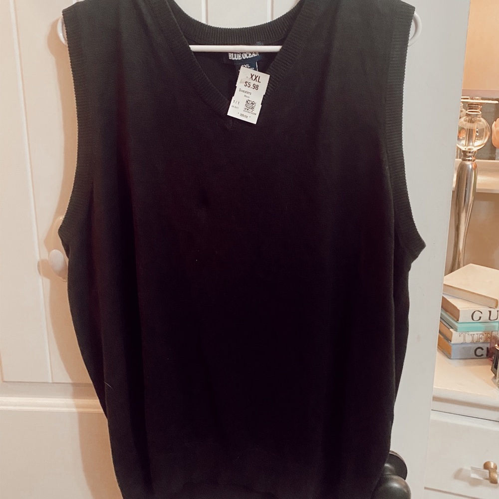Thrifted black sweater vest